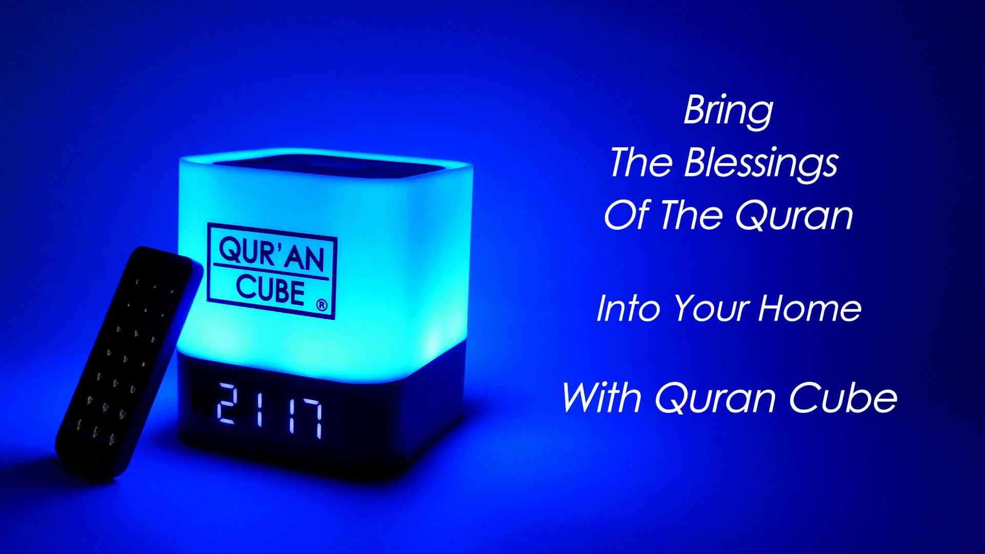 31 Reciters Quran Speaker Multicoloured Touch Lamp Memorisation Mode 5 Times Adhan Quran CubeⓇ LED X Remote control 